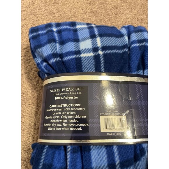 Essential Loungewear By Seven Apparel 2-Piece Pajama Set Mens Size XL Warm Cozy - Picture 3 of 6